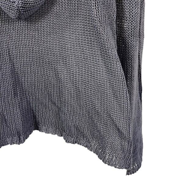 J Jill Womens 100% Mercerized Cotton Violet Oversized Loose Hooded Sweater sz M - Picture 11 of 16